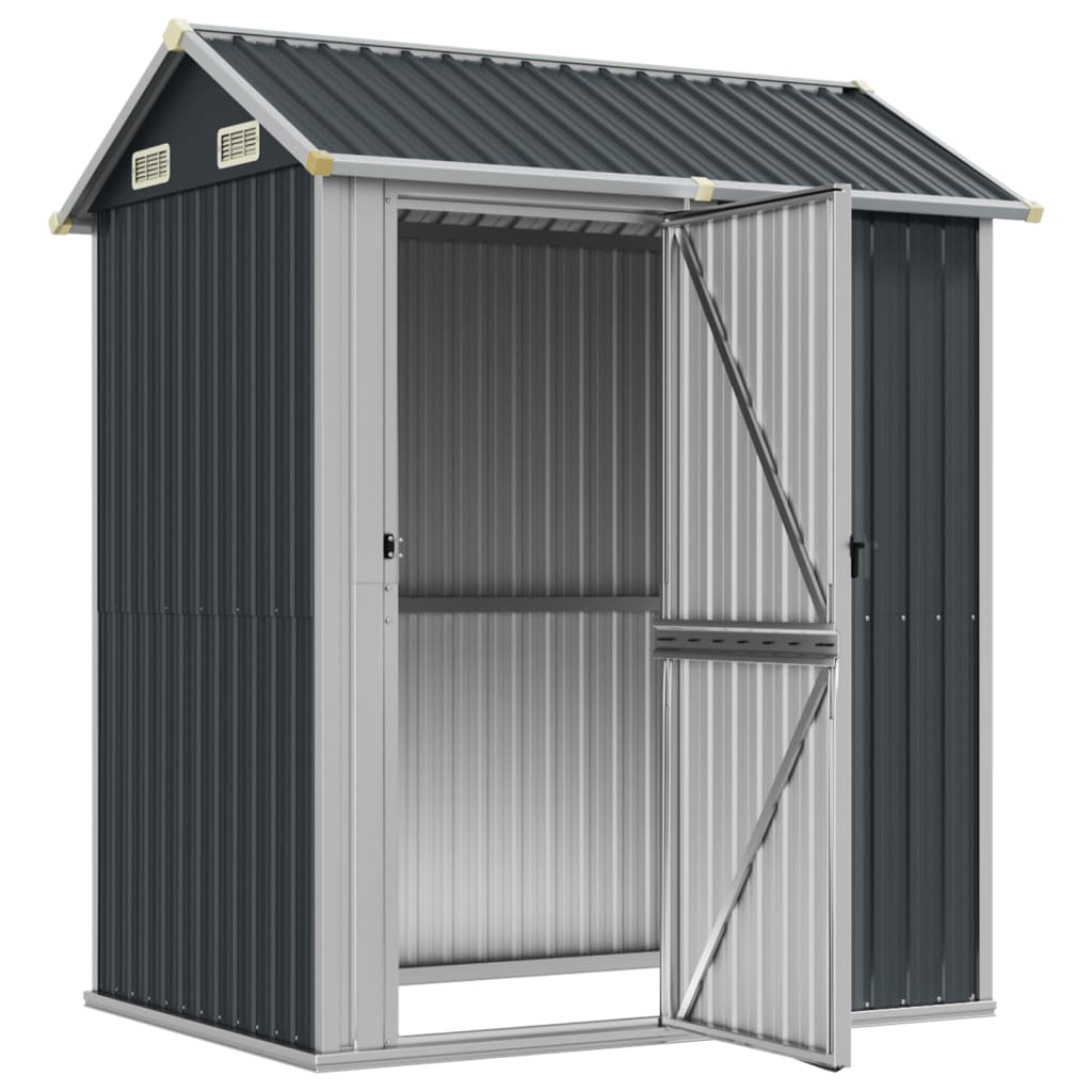 Gartenhaus Hellgrau 192x152,5x237 cm Verzinkter Stahl