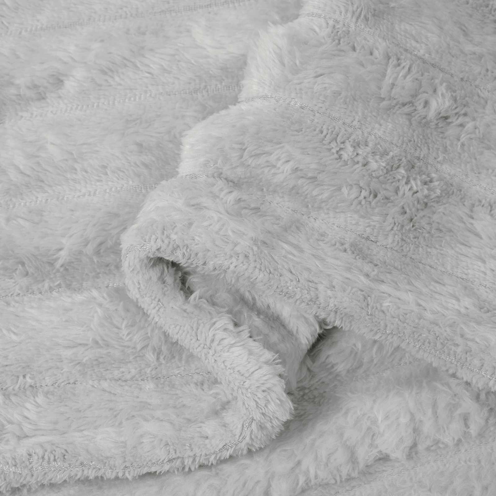 Überwurfdecke Beige 150 x 130 cm Fleece