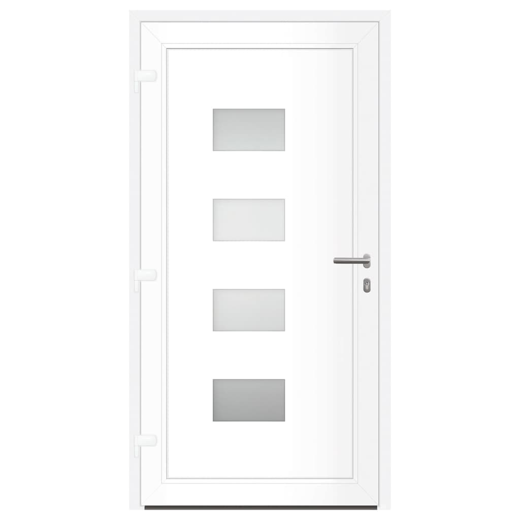 Haustür Anthrazit 100x210 cm Aluminium und PVC