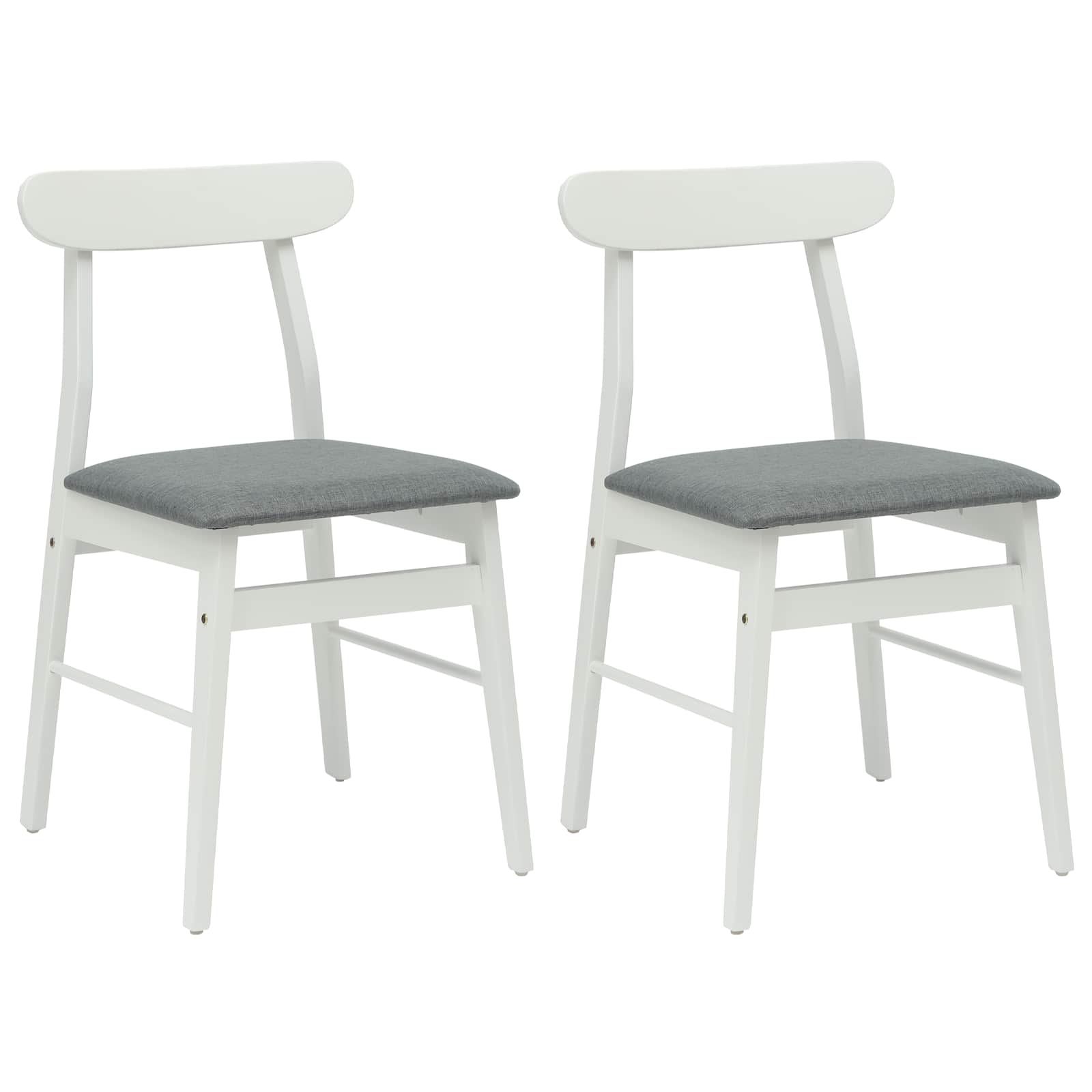 Esszimmerstuhl 2 pcs Dunkelbraun, Hell Massives Gummiholz