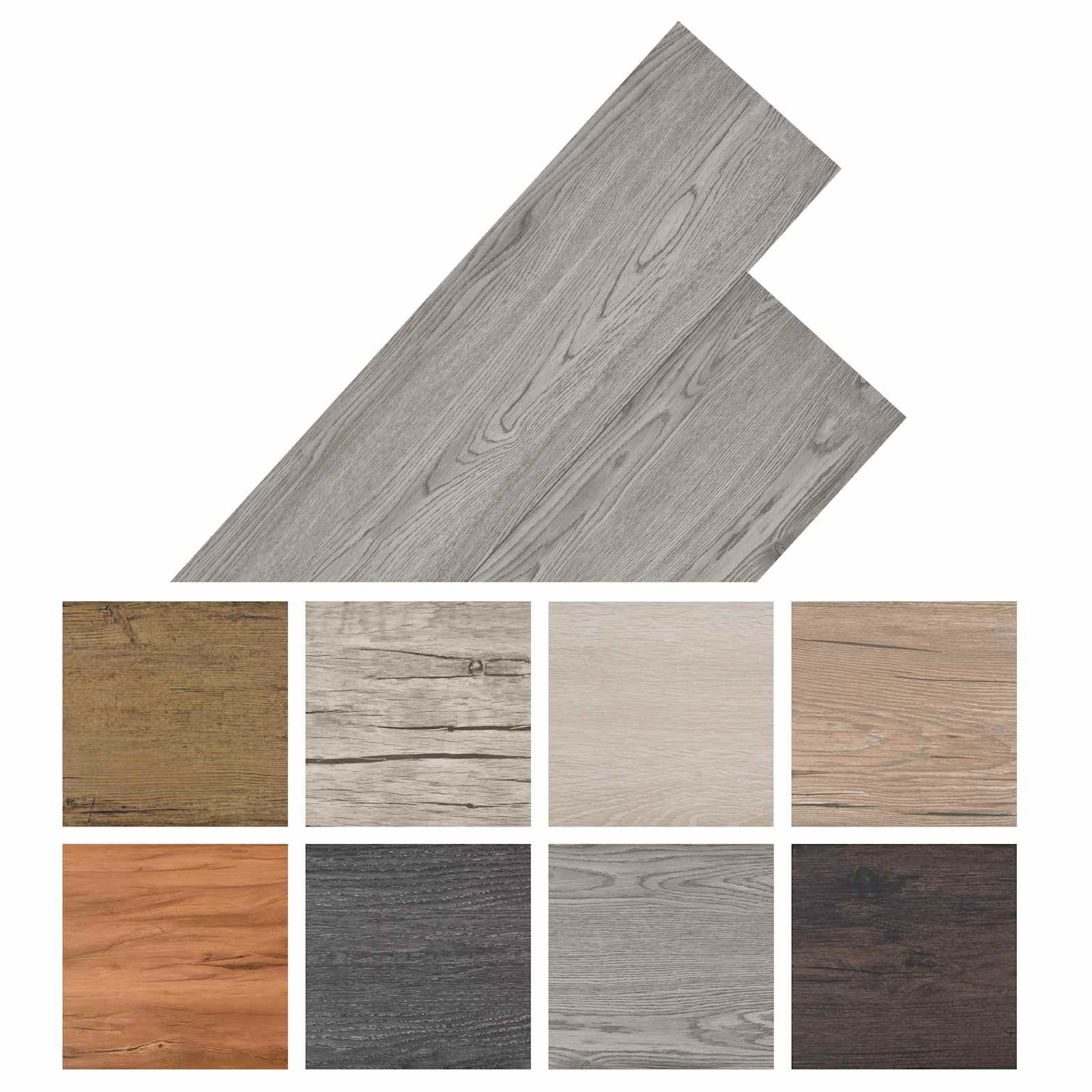 Bodenplanken 18 pcs Walnussbraun 5,26 m² PVC