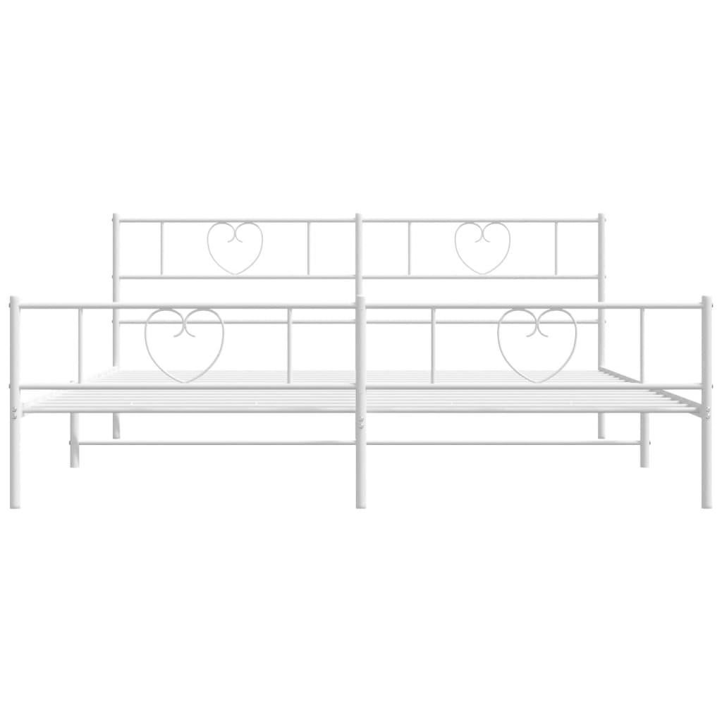 Bettgestell mit Kopfteil Metall Schwarz 100x190 cm