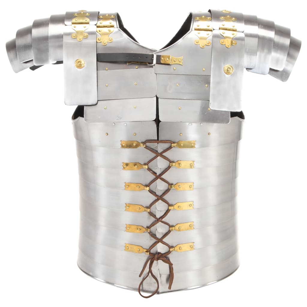 Mittelalterlicher Ritter-Brustpanzer Kürass LARP Replik Silbern Stahl