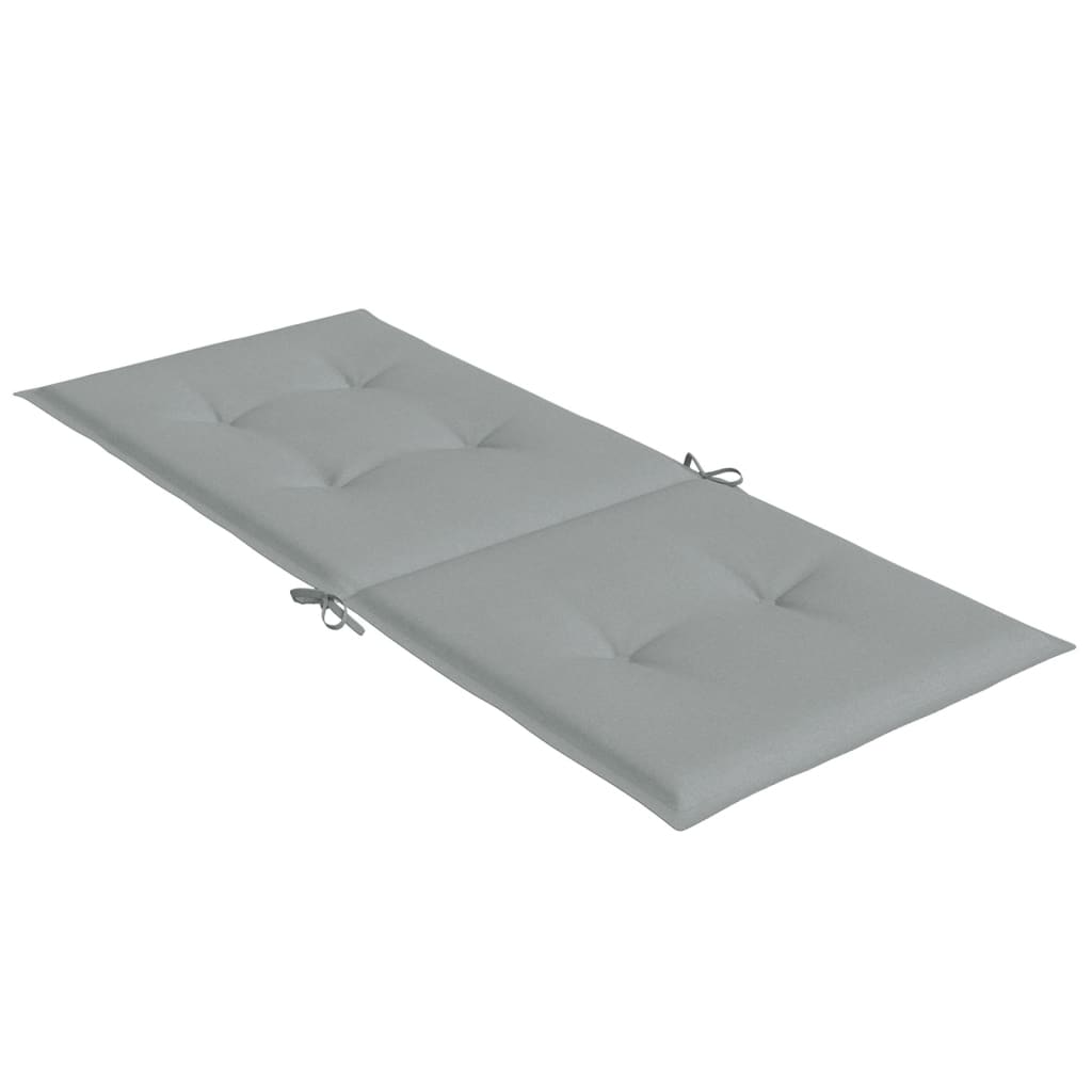 Hochlehner-Auflagen 2 Stk. Melange Anthrazit 120x50x7cm Stoff