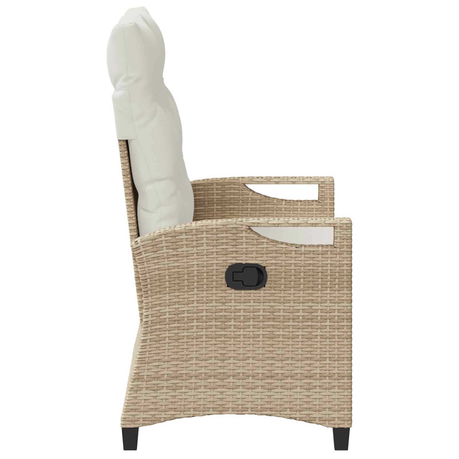 Gartenbank Schwarz 105 x 60 x 112 cm Stahl und Polyester