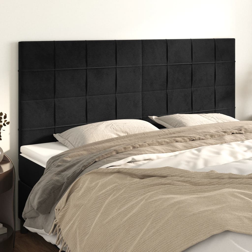 Kopfteil Hellgrau 80x5x118/128 cm Samt
