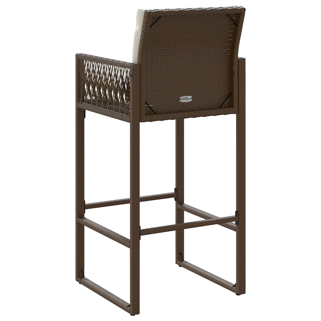 Garten-Barhocker 2 Stk. Schwarz Poly Rattan