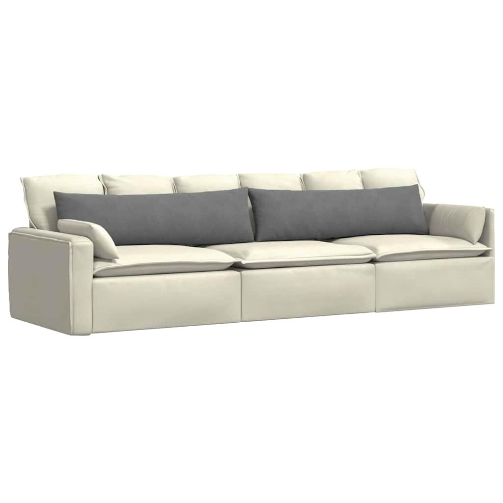Sofakissen 2 Stück Taupe 50 x 30 cm Stoff