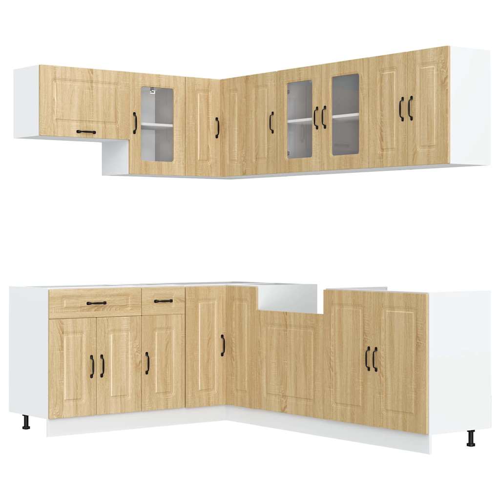 11-tlg. Küchenschrank-Set Kalmar Weiß Holzwerkstoff