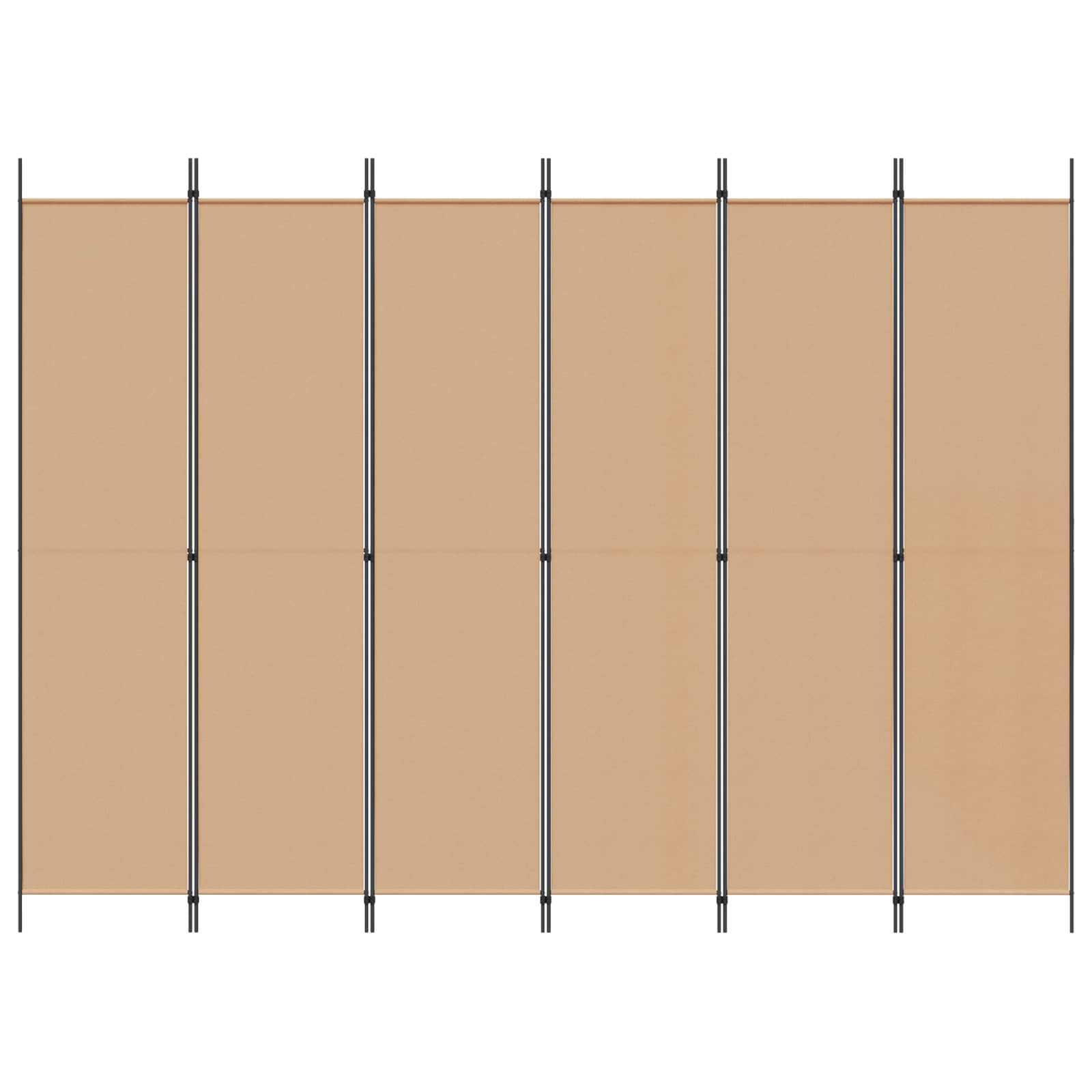 3-teiliger Raumteiler Beige 150 x 220 cm Stoff