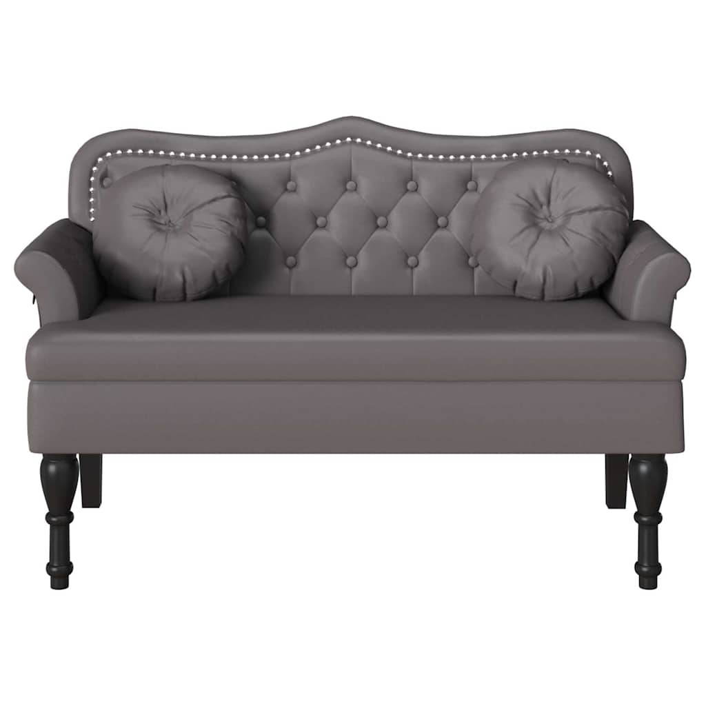 Chesterfield Bank Creme 120,5 x 65 x 75 cm Kunstleder