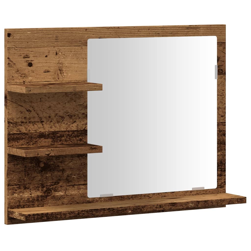 Badspiegel Weiß 60x10,5x45 cm Holzwerkstoff