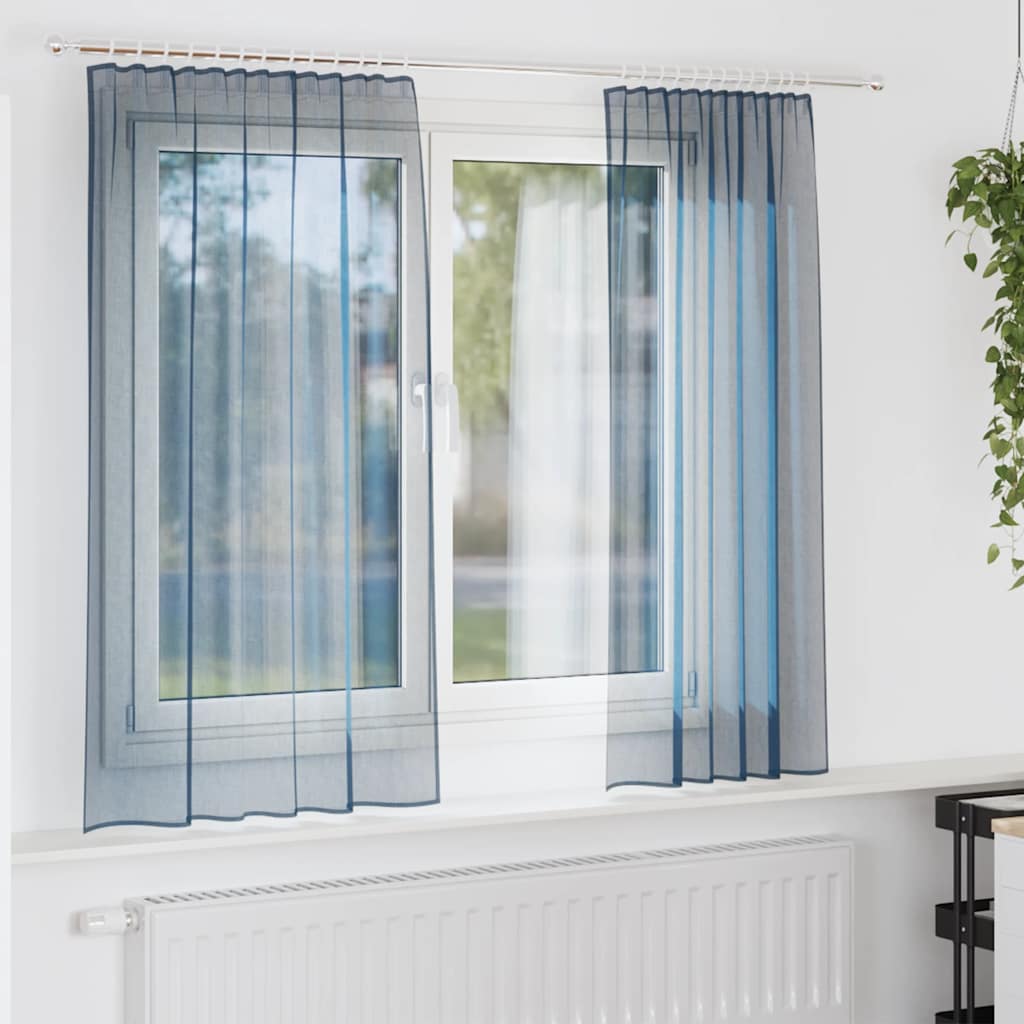 Voile Vorhänge mit Ösen 2 Stk. Apfelgrün 140x140 cm