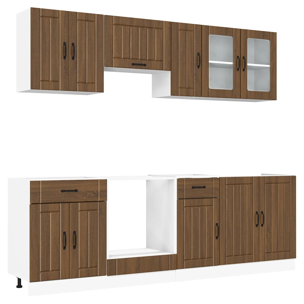 8-tlg. Küchenschrank-Set Kalmar Weiß Holzwerkstoff