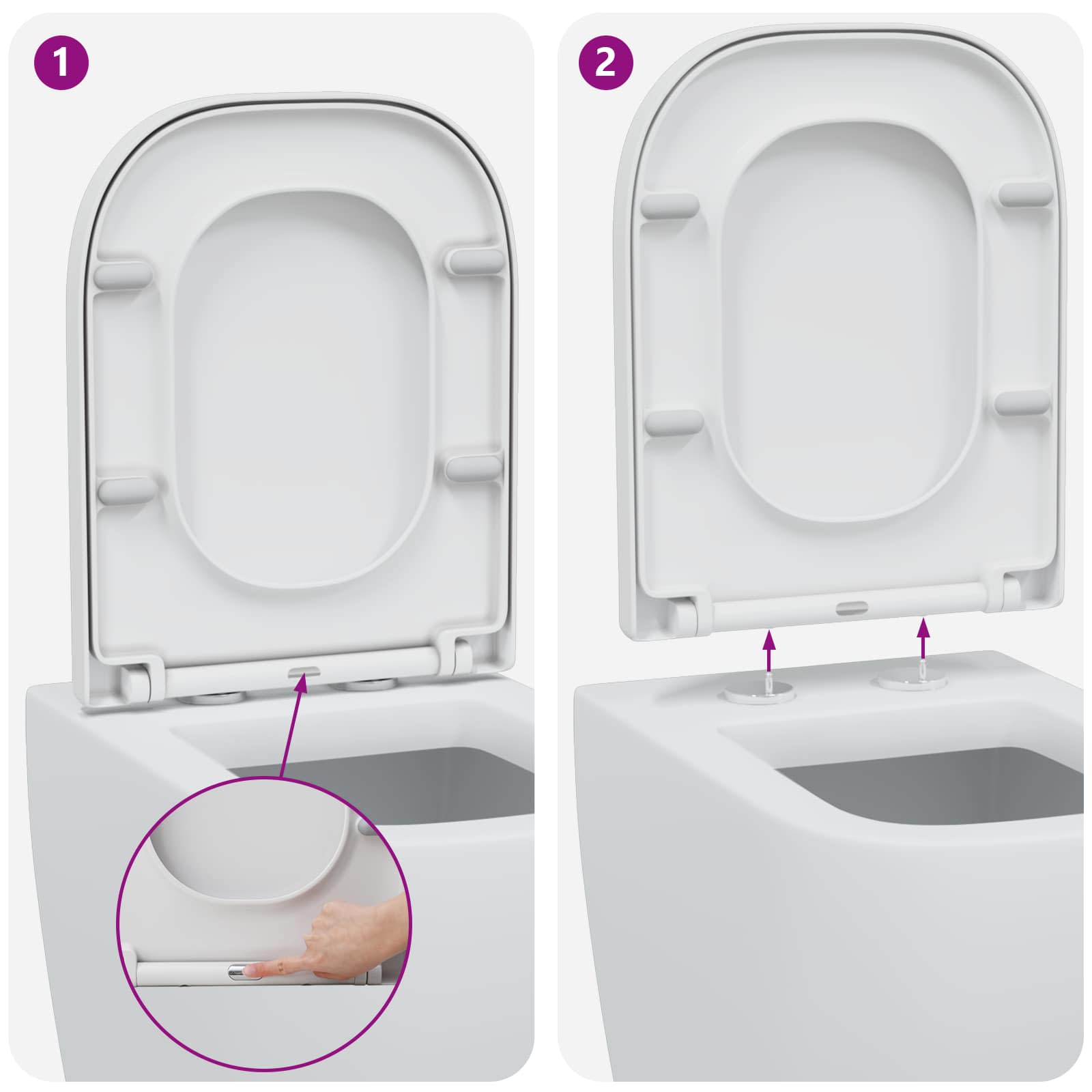 Toilettensitz Anthrazit 47,5 x 35 x 3,6 cm Duroplast