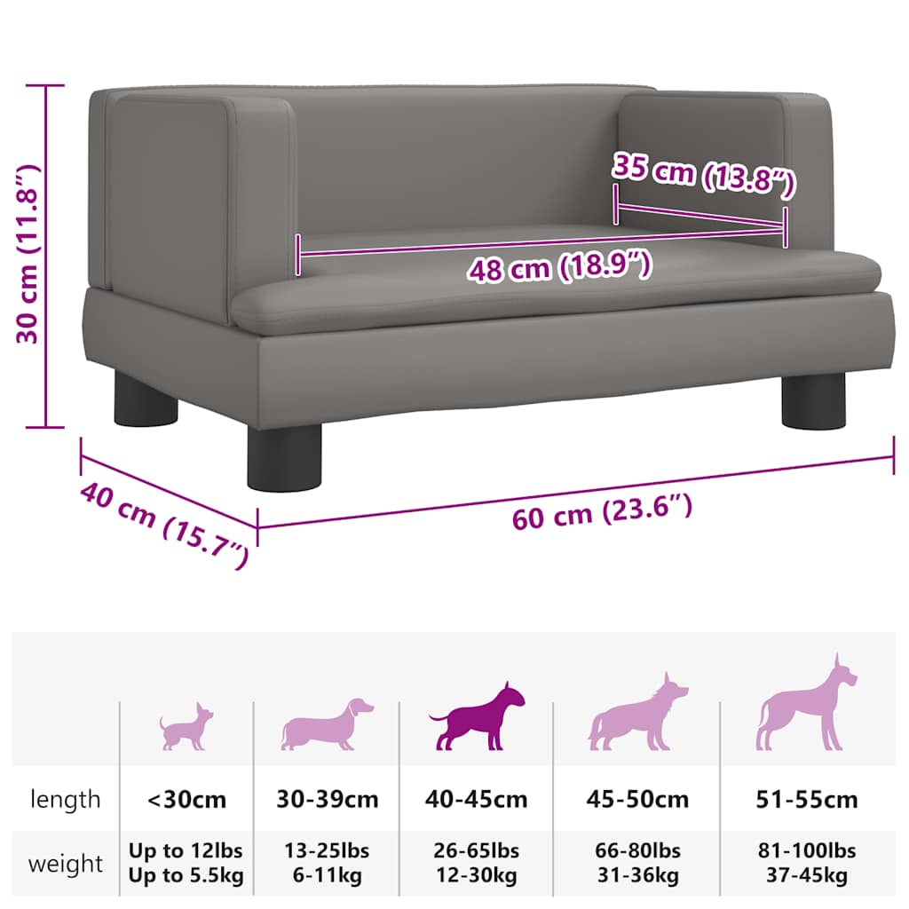 Hundebett Blau 80x45x30 cm Samt