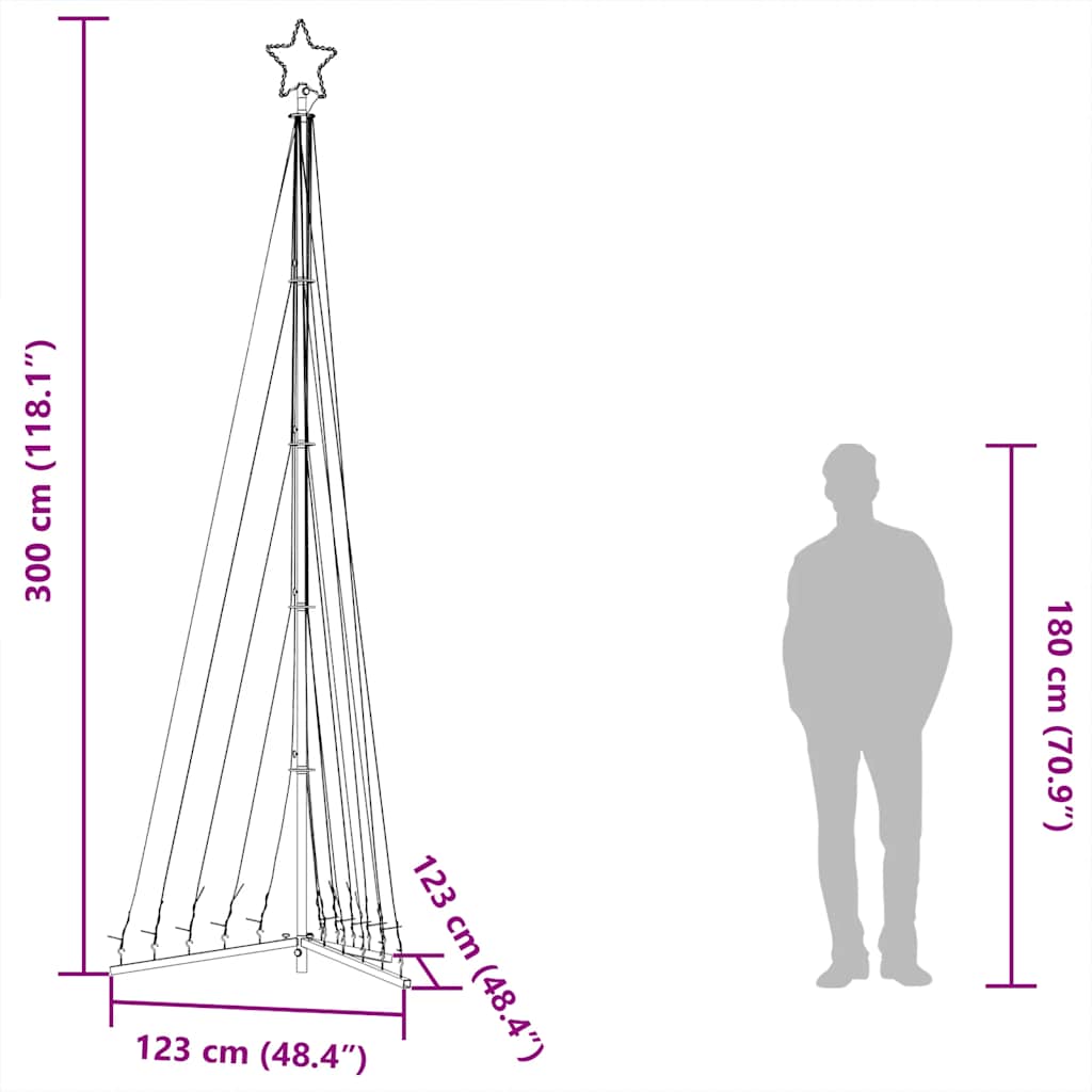 LED Weihnachtsbaum 339 LEDs Warmweiß 187 cm