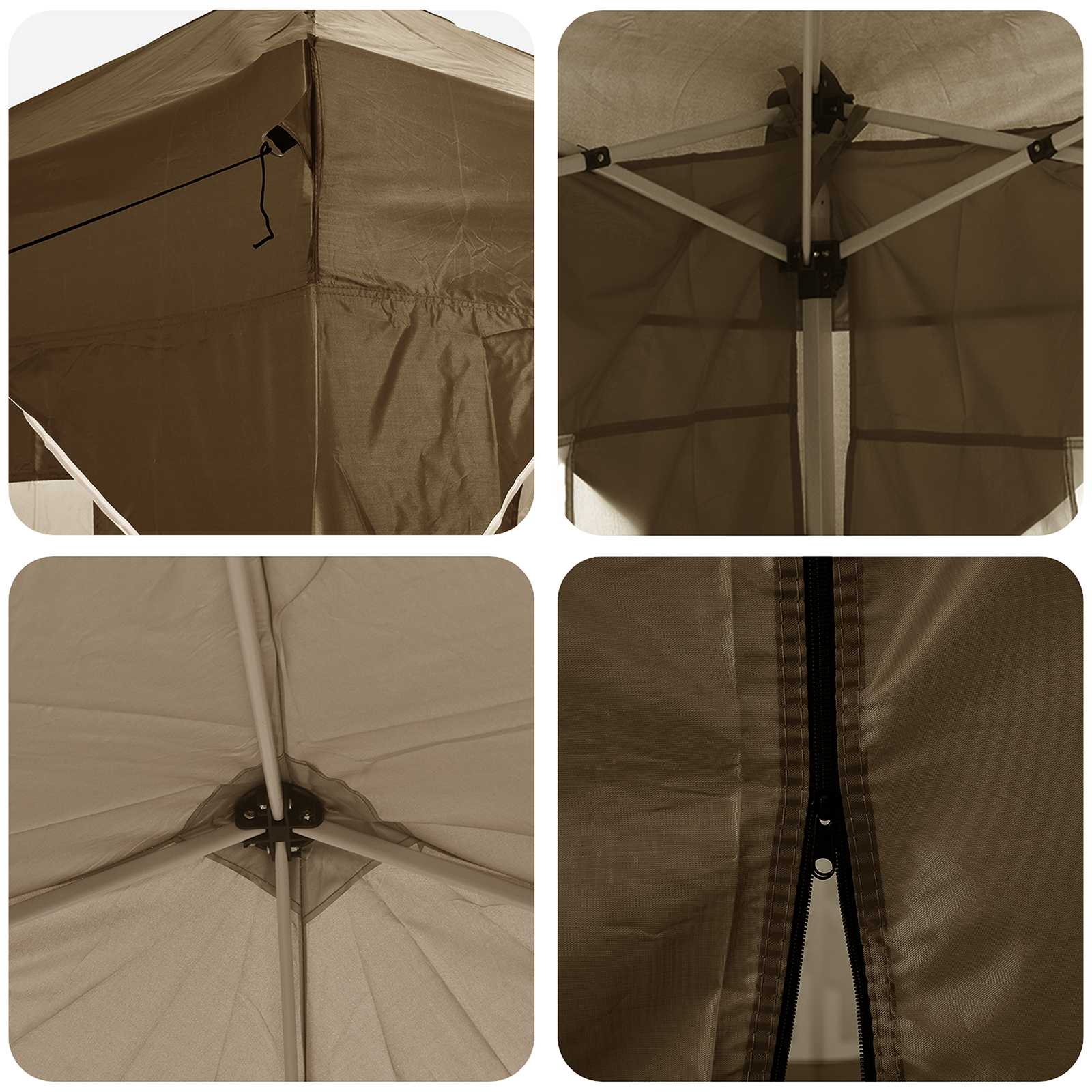 Pop-up Partyzelt 575 x 288 x 245 cm Creme Oxford-Stoff