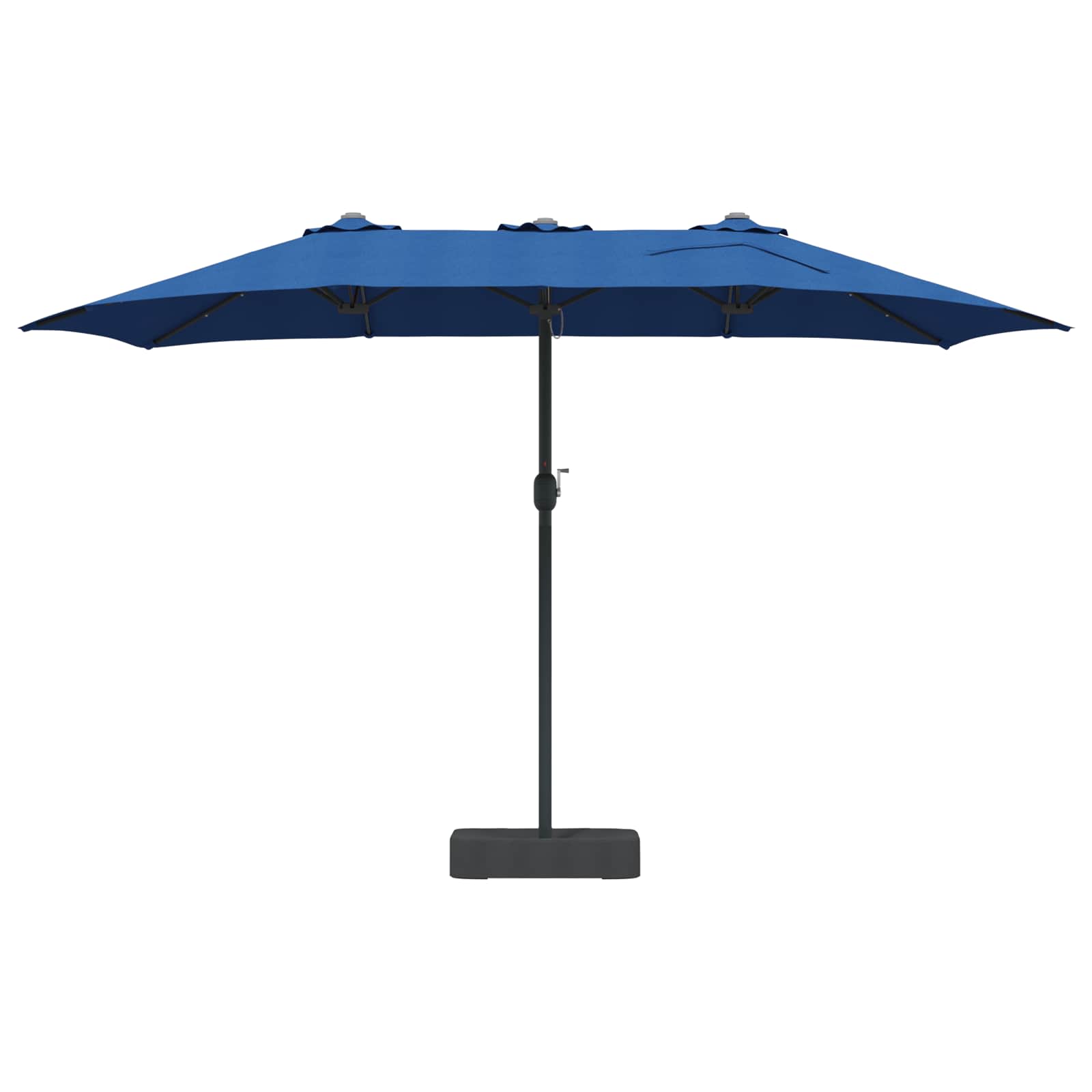 Garten-Sonnenschirm Sand und Anthrazit 385 x 209 x 244 cm