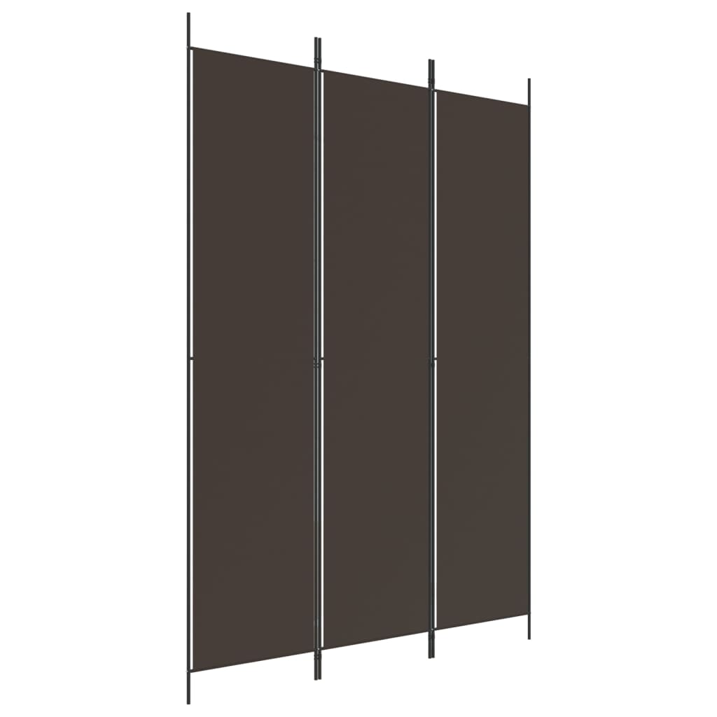 3-teiliger Raumteiler Beige 150 x 220 cm Stoff