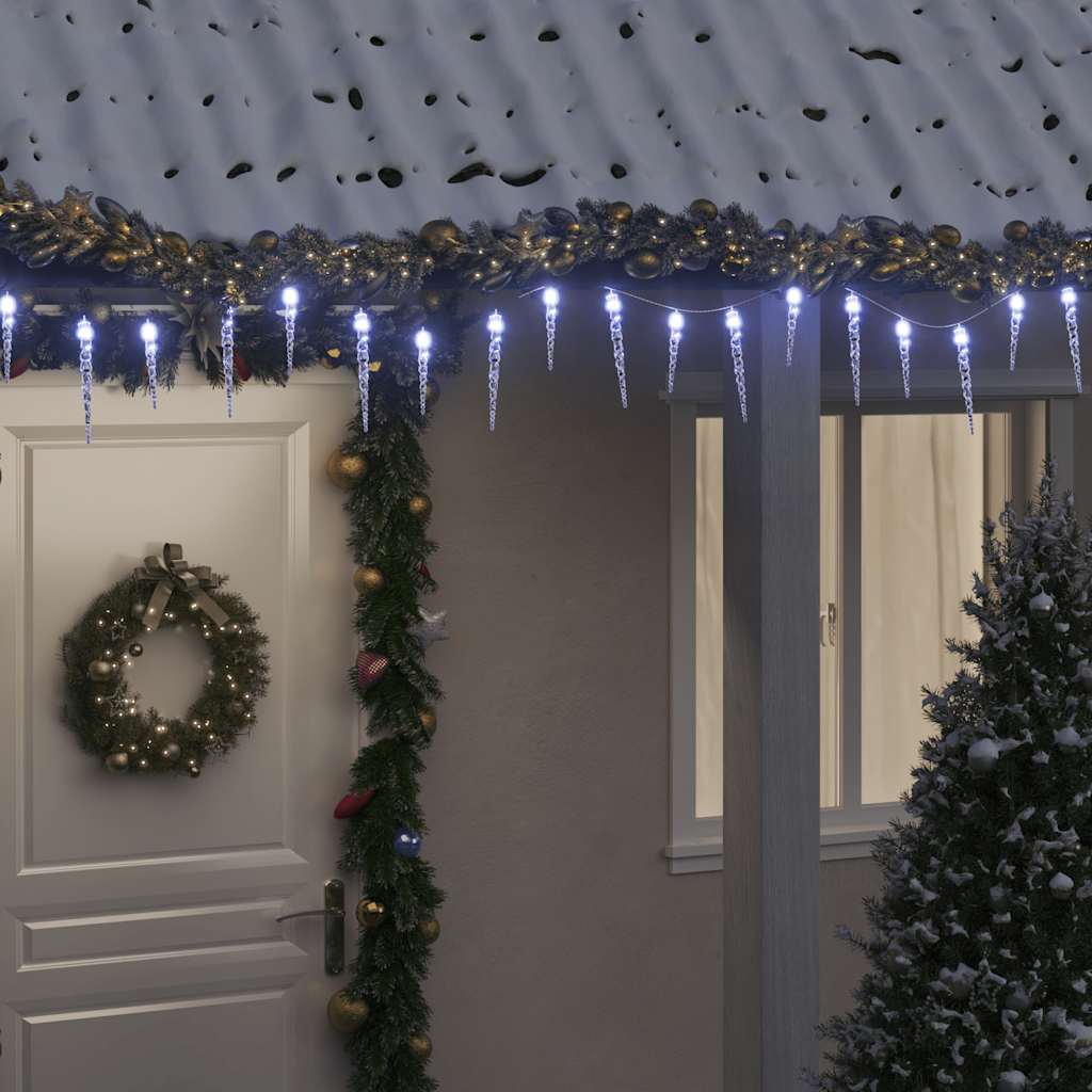 Eiszapfen-Lichterkette 200 LEDs Blau 20 m Acryl PVC