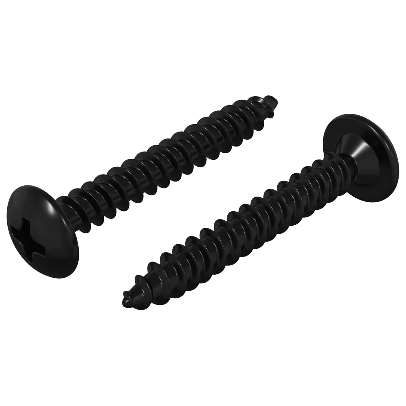Gewindeschneider Nagel 2 pcs Schwarz M4 x 28 mm Stahl