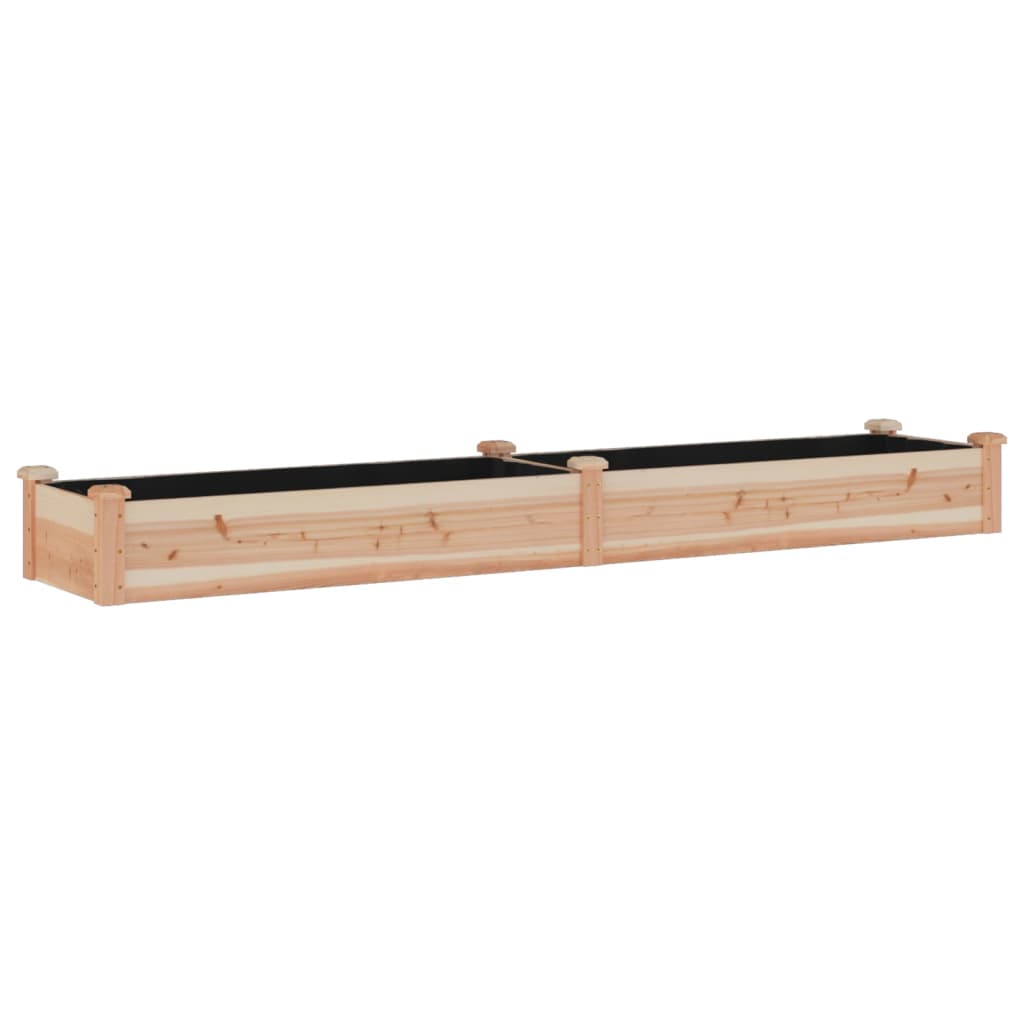 Hochbeet mit Einsatz Grau 120x45x25 cm Massivholz Tanne