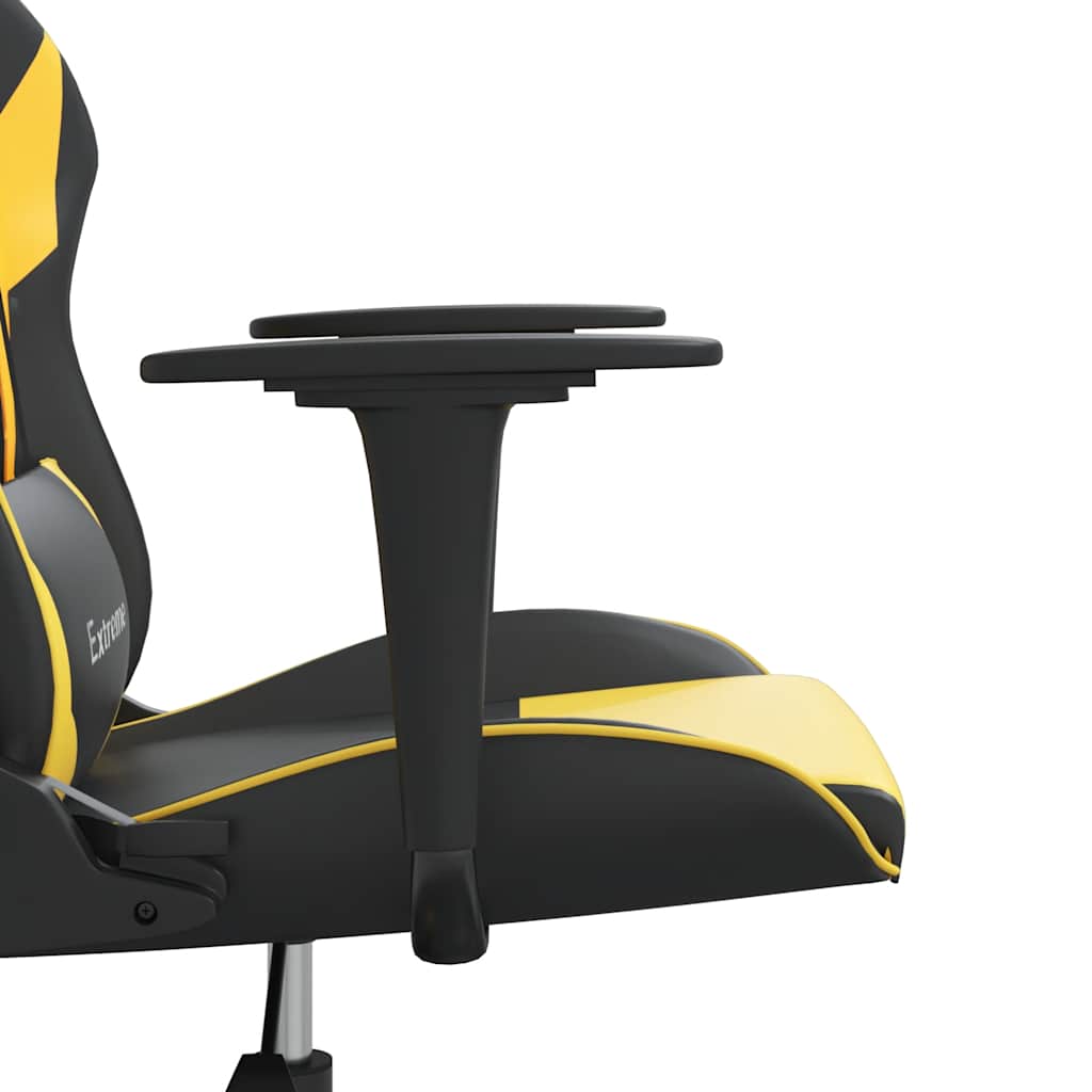 Gaming-Stuhl mit Massagefunktion Schwarz und Blau Kunstleder