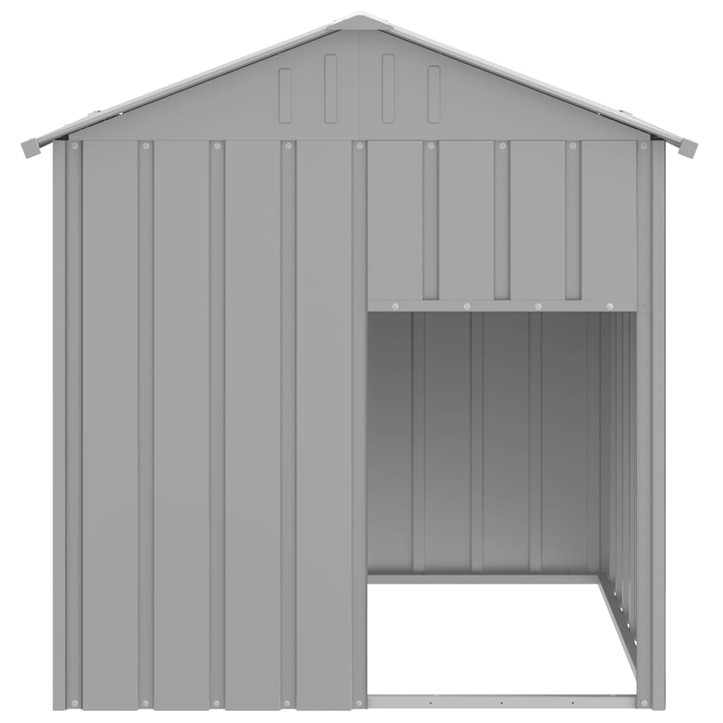 Hundehütte mit Dach Anthrazit 117x103x123 cm Verzinkter Stahl