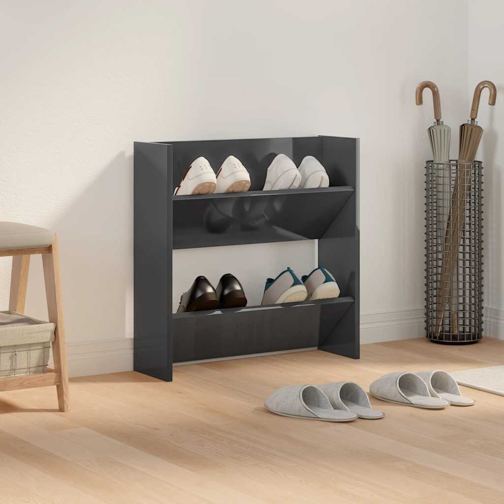 Wand-Schuhschränke 4 Stk. Weiß 60x18x60 cm Holzwerkstoff