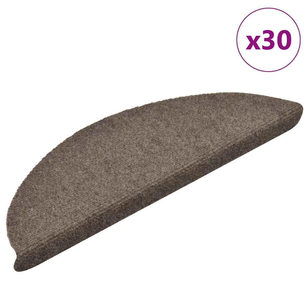 Stufenmatten Selbstklebend 15 Stk. 56x17x3 cm Hellbraun Halbrund