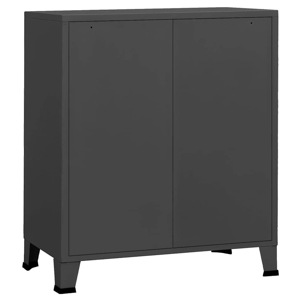 Schubladenschrank Metall Industrie-Stil 78 x 40 x 93 cm Schwarz