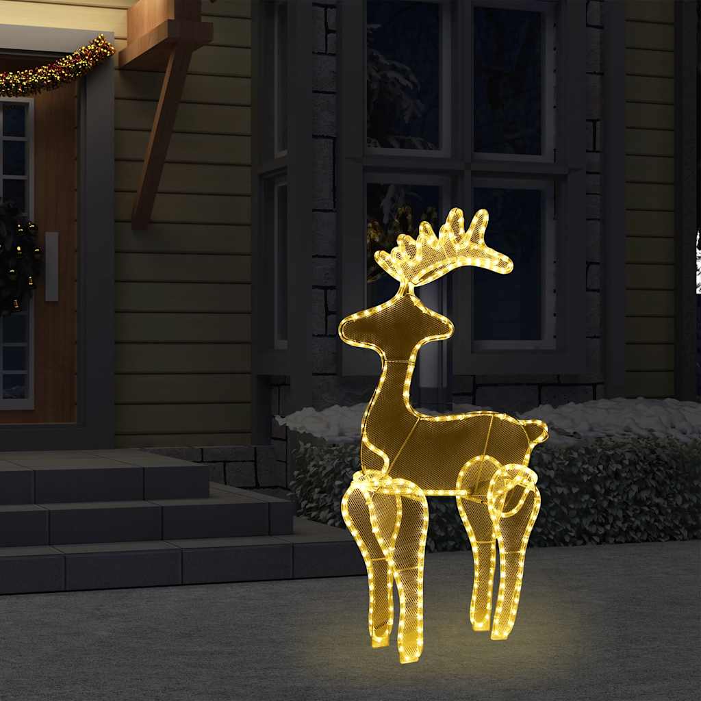 Rentier Weihnachtsdekoration mit Mesh 306 LEDs 60x24x89 cm