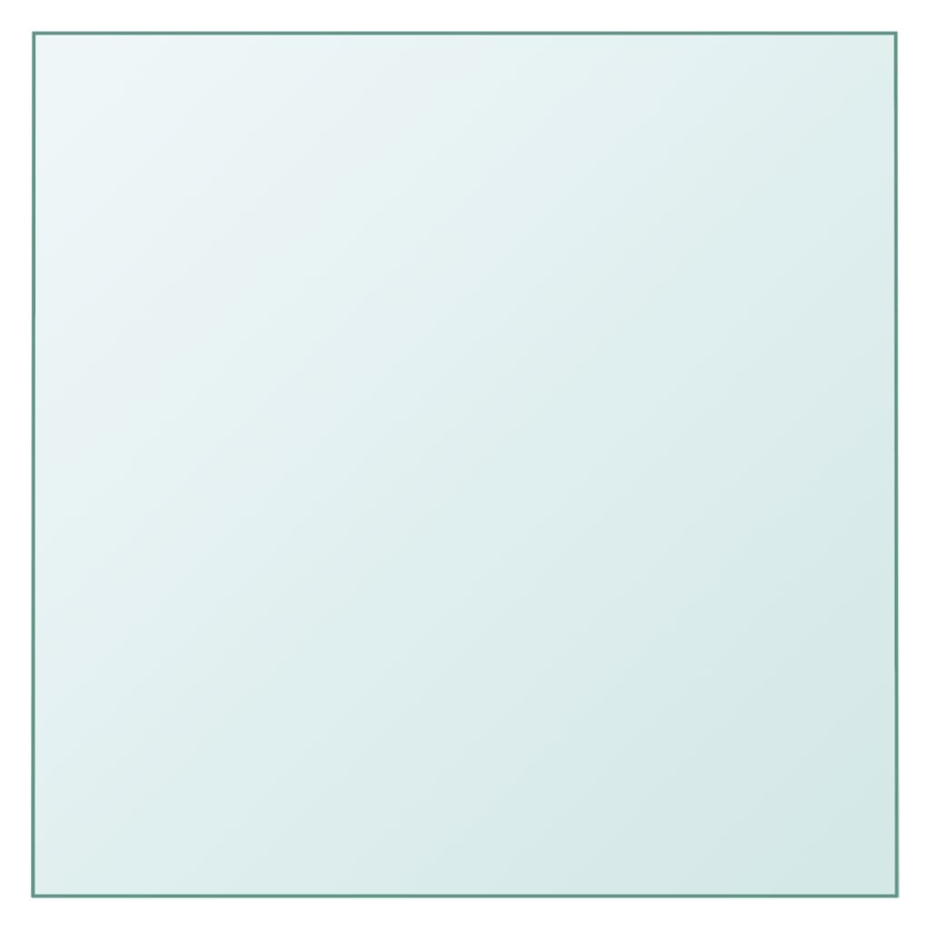 Tischplatte aus gehärtetem Glas quadratisch 700x700 mm