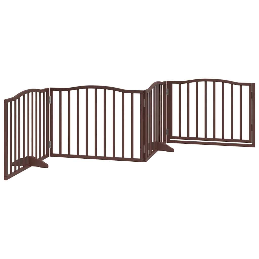 3-tlg. Hundetor Faltbar 150 cm Pappelholz