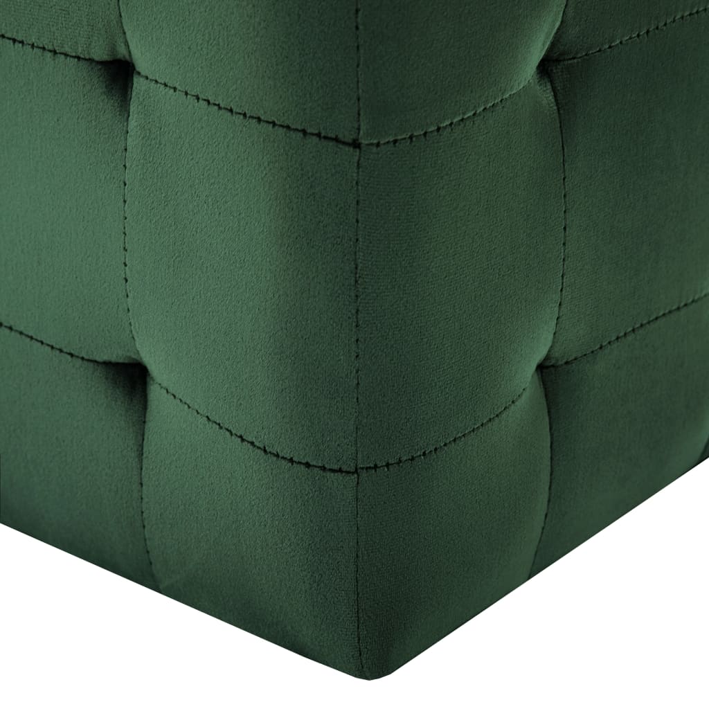 Pouf 2 Stk. Blau 30x30x30 cm Samtstoff