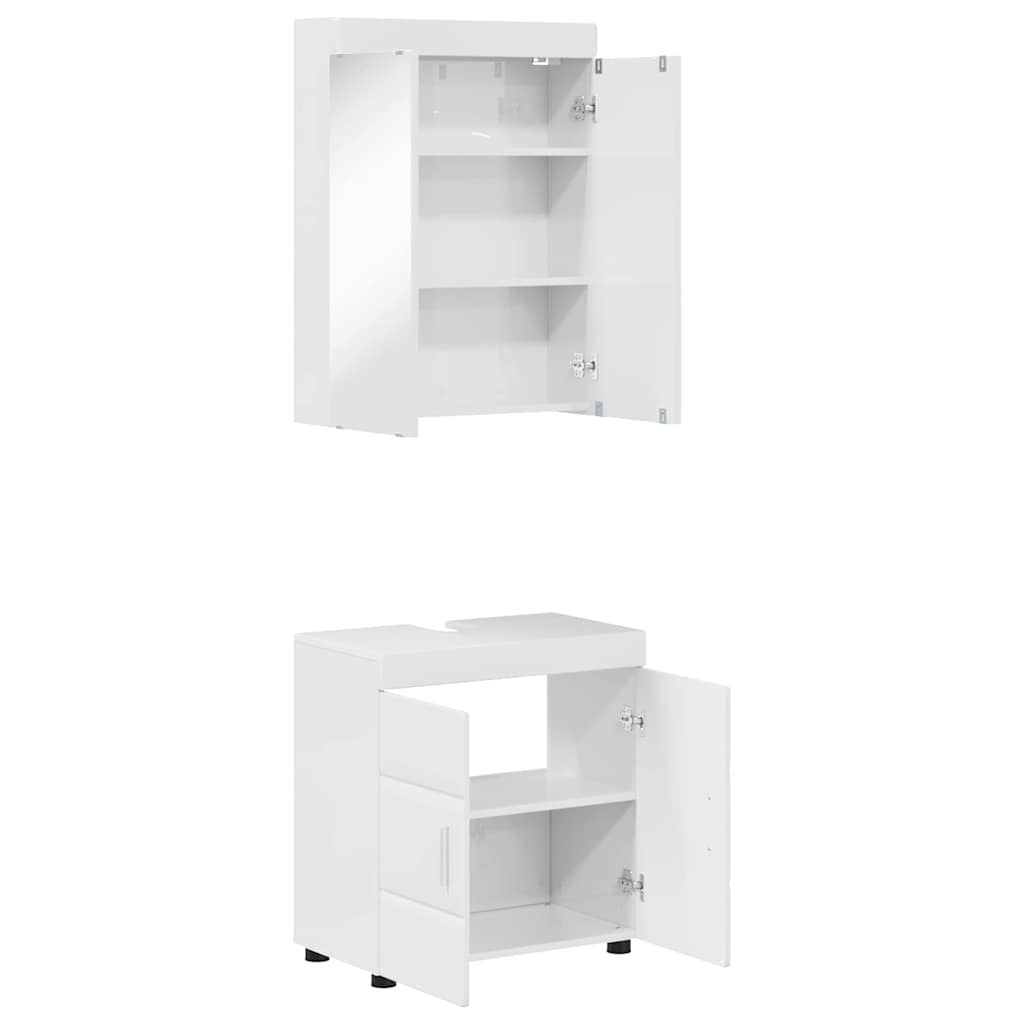 Badezimmermöbel-Set TULUM 2 pcs Weiß 60 x 34 x 63 cm