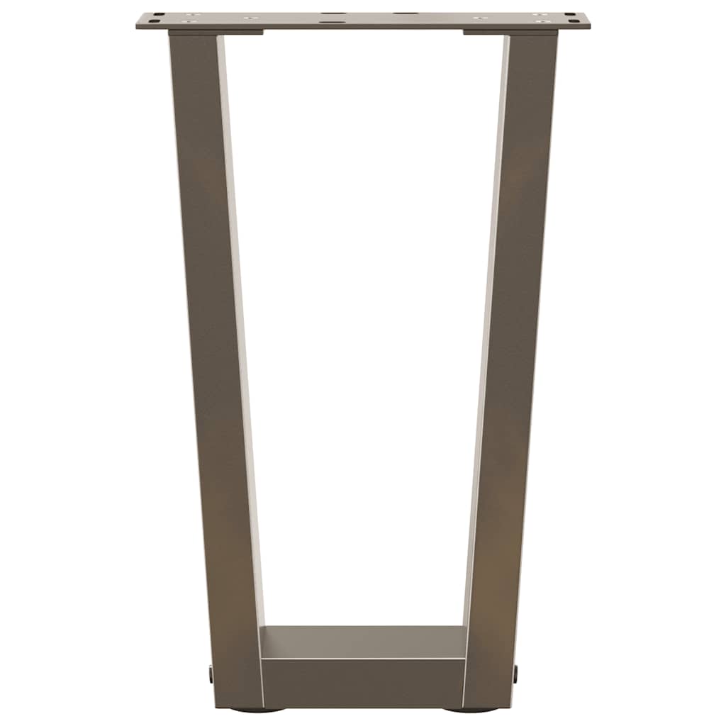 Couchtischbeine V-Form 2 Stück Schwarz 30x(30-31,3) cm Stahl