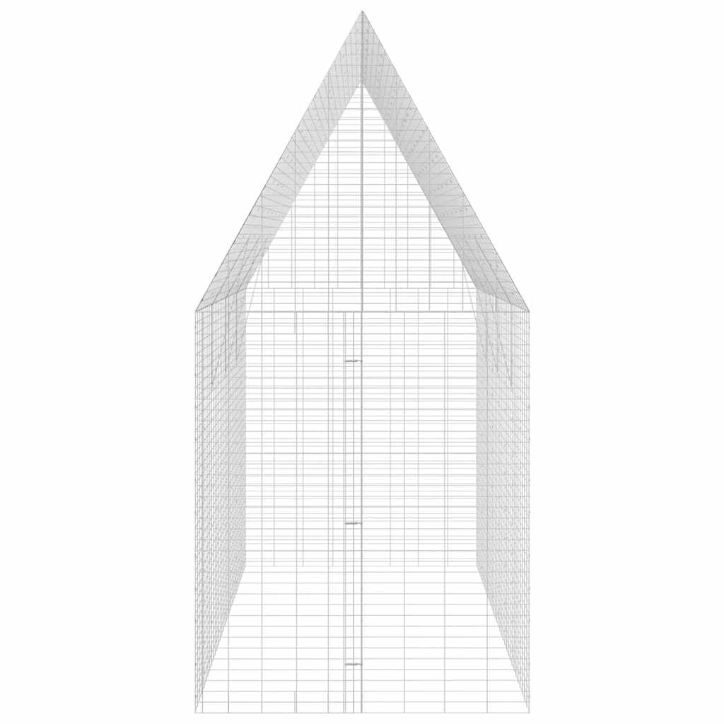 Hühnerkäfig 2 pcs Silber 600 x 100 x 210 cm Verzinkter Stahl