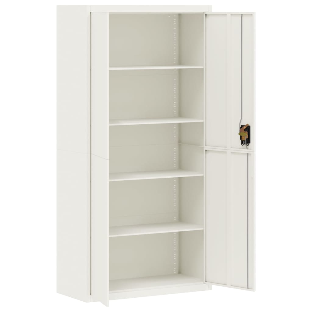 Aktenschrank Weiß 90x40x110 cm Stahl