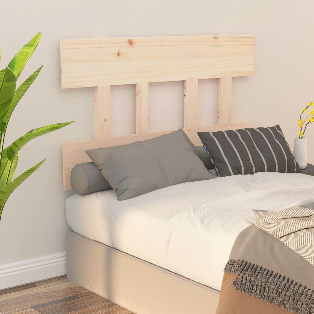 Bett-Kopfteil Schwarz 78,5x3x81 cm Massivholz Kiefer