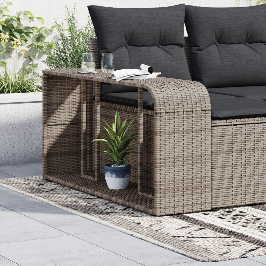 Lagerregale 2 Stk. Schwarz Poly Rattan