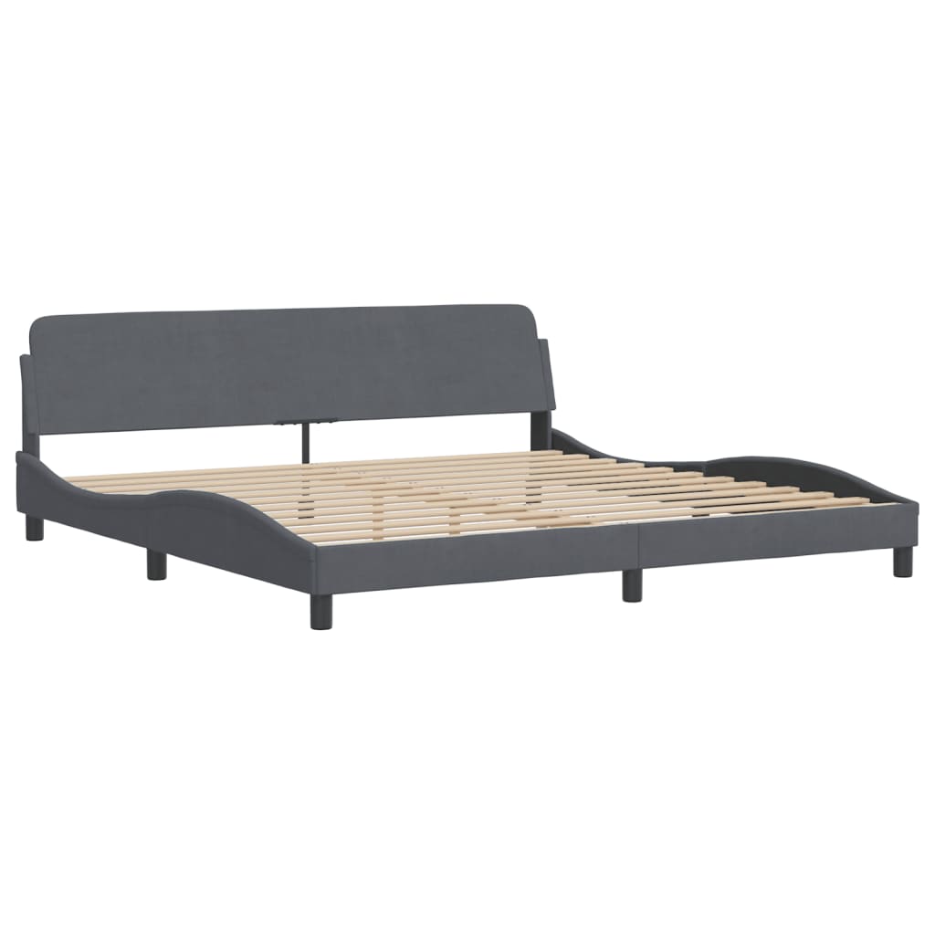 Bett mit Matratze Hellgrau 80x200 cm Samt