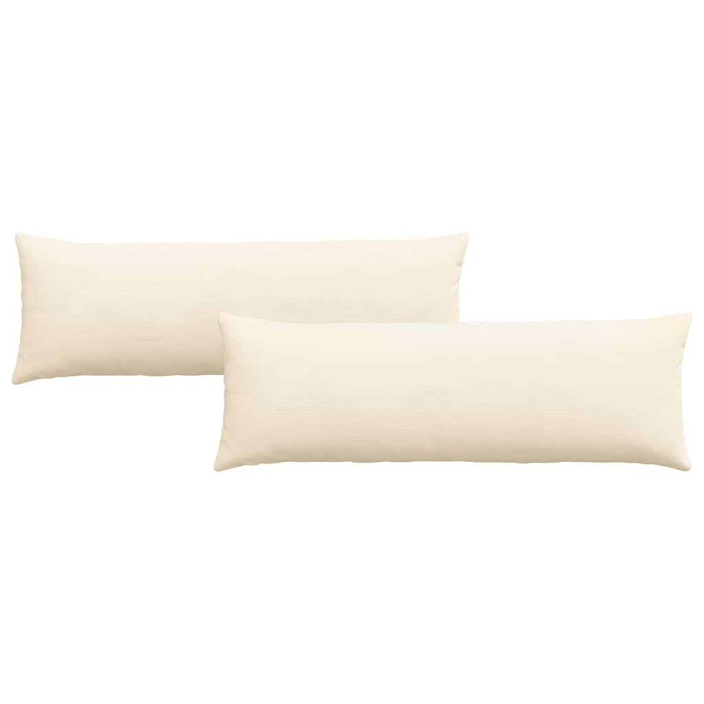 Sofakissen 2 Stück Hellgrau 50 x 30 cm Cordstoff