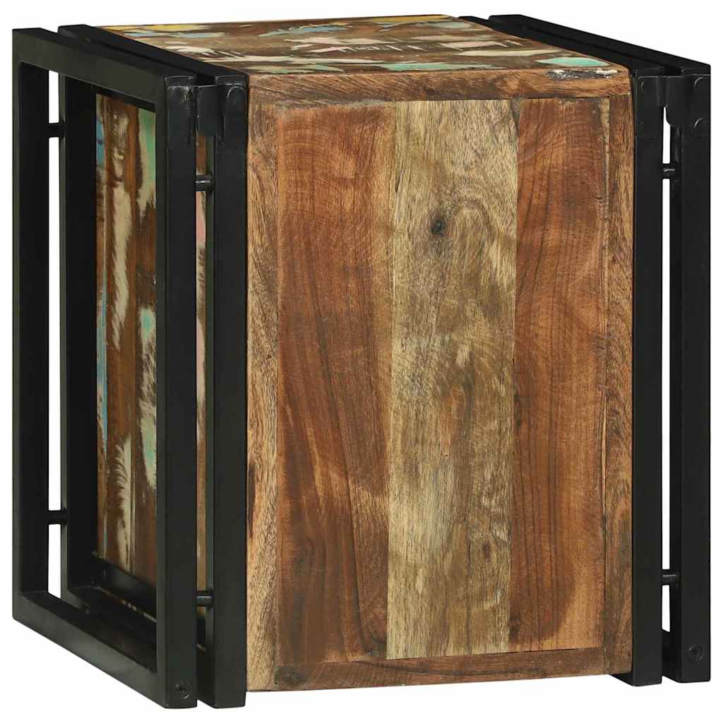 Weinregal Braun und Schwarz 35 x 35 x 39 cm Massivholz Mango