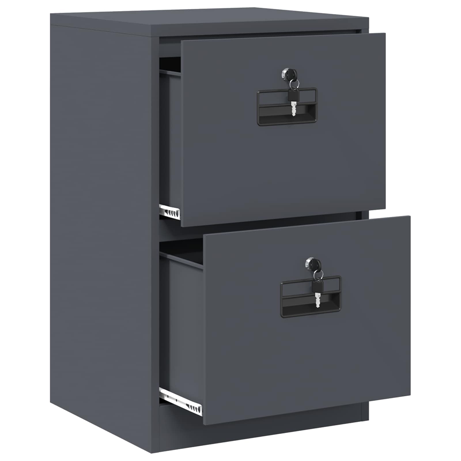 Aktenschrank 2 pcs Schwarz 44 x 50 x 139 cm Kaltgewalzter Stahl