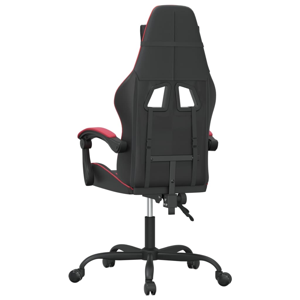 Gaming-Stuhl Drehbar Schwarz und Rot Kunstleder