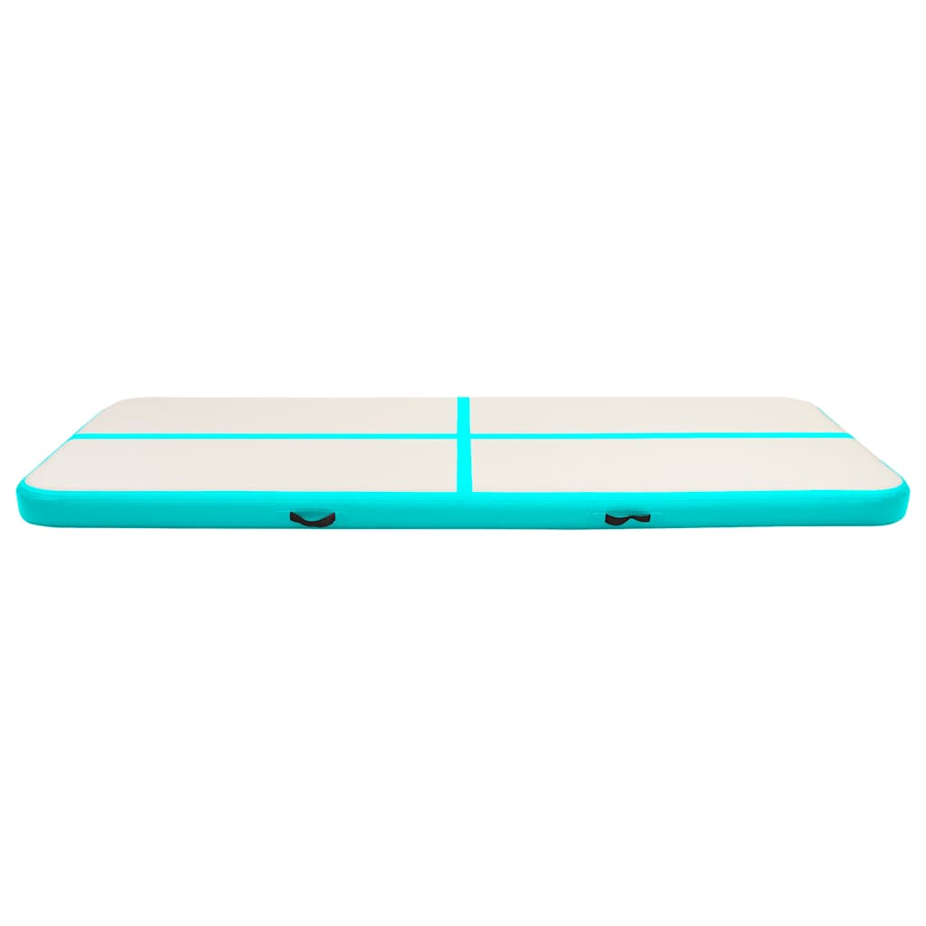 Aufblasbare Gymnastikmatte mit Pumpe 300×100×10 cm PVC Rosa