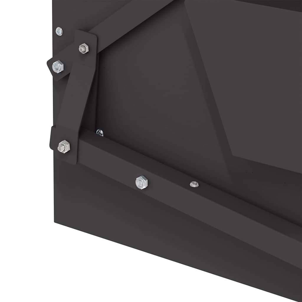 Hühnertretfeeder Schwarz 50 x 40 x 29 cm Kaltgewalzter Stahl