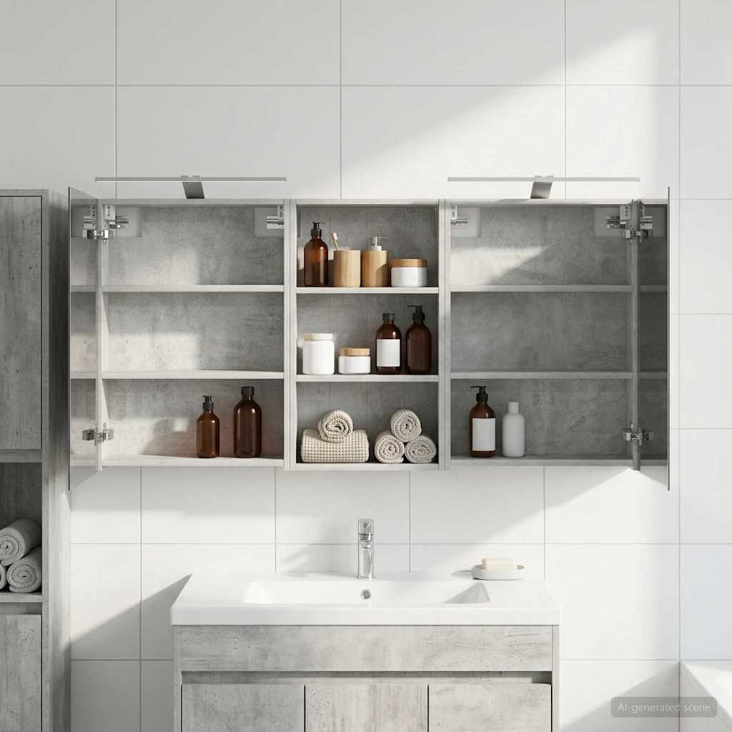 Badezimmerschrank-Set 3 pcs 80 x 10,5 x 50 cm Holzwerkstoff